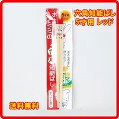 正規品 日本製 六角知能箸 5才用 16cm レッド 子供箸 六角知能ばし 竹箸