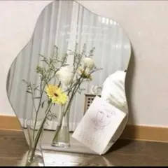 ウェルカムスペース　ウェーブ　ミラー 結婚式 鏡 装飾 卓上ミラー