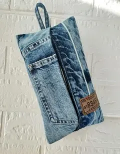 ソフトパック用ティッシュカバー　デニムリメイク