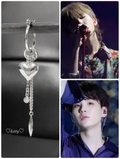 【カスタマイズピアス18】G-DRAGON BTS フープピアス c02