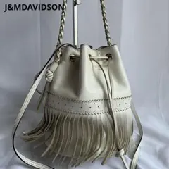 ■美品■ J&MDAVIDSON 　ショルダーバッグ　カーニバル　白　レザー