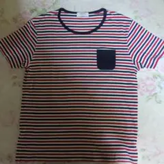 BACK NUMBER 　ストライプ Tシャツ 　半袖