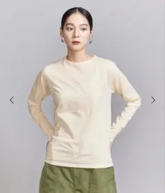 【試着のみ】コットンナイロン天竺 シアー クルーネック Tシャツのサムネイル