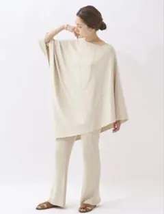 Plage R’IAMシルクネップポンチョプルオーバー　ベージュのサムネイル