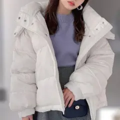 GRL グレイル フード付き2way中綿ダウンジャケット kd20 オフホワイト