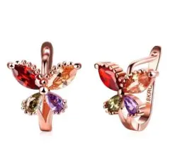 ピアス　フープピアス ゴールド アメジスト czダイヤ ダイヤモンドピアス