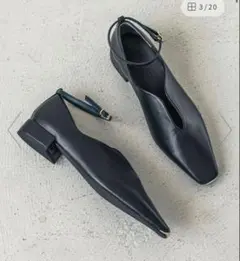 A part by アパートバイローリーズ スリットストラップシューズ　ブラック