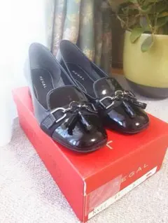 ♡リーガル ♡ 黒 エナメル パンプス ブラック 婦人靴 23.5cm
