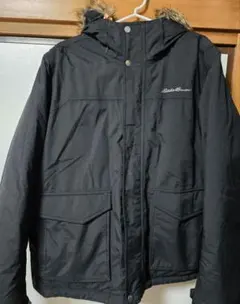 エディバウアー　ダウンジャケット　ダウンコート　ダウン　黒　ファー