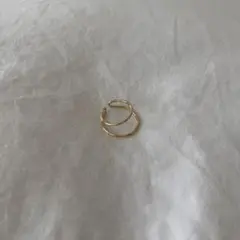 2wayアクセサリー リング イヤーカフ ゴールド