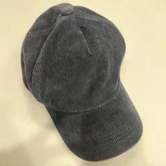 ブラック コーデュロイ キャップ