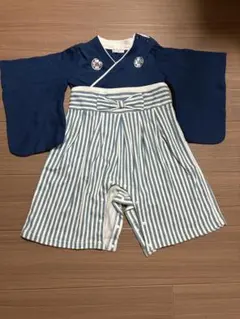 grattis 和風袴ロンパース 90サイズ ネイビー