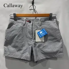 新品未使用 Callaway キャロウェイ ゴルフ ショートパンツ ストライプ