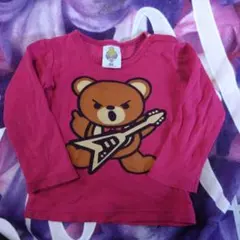 Hysteric ピンク クマ 長袖Tシャツ 80