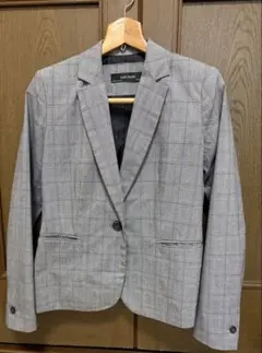 ZARA グレー チェック柄 テーラードジャケット