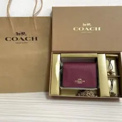 【新品未使用タグ＆箱付】 COACH ミニ財布 2way アウトレット
