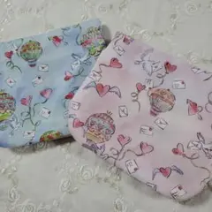 リバティfuwara6重ガーゼハンカチ2枚◇ラブインジエア