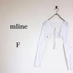 mline（F）クロップドリボンカーディガン　オフホワイト　シアー　長袖　韓国のサムネイル