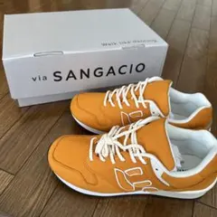 にゅ via SANGACIO スニーカー オレンジ ORANGE 24cm - メルカリ