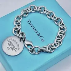 【腕周り17.5cm】ティファニー　リターントゥ　ラウンド　タグ　ブレスレット