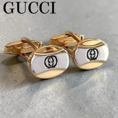 【良品】GUCCI グッチ カフスボタン GGロゴ インターロッキング ゴールド 良品】GUCCI グッチ カフスボタン GGロゴ インターロッキング ゴールド