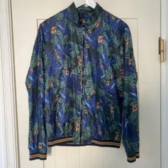 ZARA 植物花柄 ジップアップブルゾン　サイズs