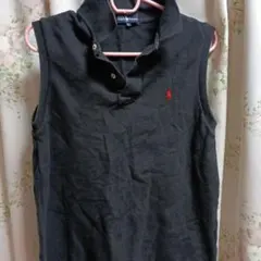 Ralph Lauren 黒 ノースリーブ ポロシャツ L