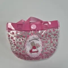 マロンクリーム　プールバッグ風ミニポーチ