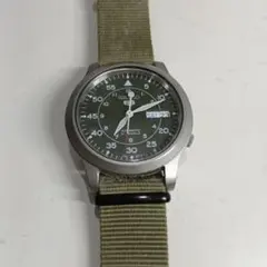 SEIKO セイコー5 自動巻き腕時計 グリーン文字盤SNK805K2　稼働
