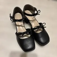 VIVIAN 完売品 厚底プラットフォームリボンストラップパンプスのサムネイル