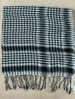 【美品】チェック柄★ストール ★ブラック・ホワイト