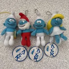 スマーフ　フィギュア　ぬいぐるみ　ストラップ　4個セット