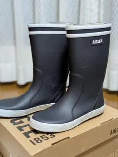 AIGLE レインブーツ ブラックロリポップ32子供長靴　キッズのサムネイル