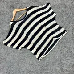 ✨Yaniel✨ヤニエル♡ニット♡着回し抜群♡ボーダー柄♡ホワイト♡ネイビー(M