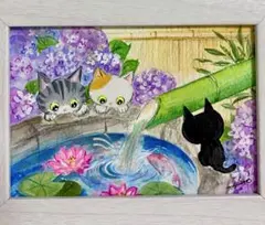 ぷうあ 蛍舞う夜、子猫たちと天の川/原画絵画 ぷうあ様専用 蛍舞う夜、子猫たちと天の川/原画絵画 - メルカリ