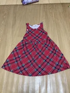 H&M ノースリーブ ワンピース 4-6Y レッド