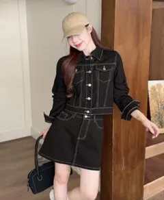 SHEIN シーイン セットアップ　デニム　ジャケット　スカート