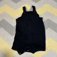 ④コムサ　黒のオーバーオール 70cm