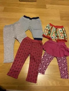 80〜95 サイズ ベビー レギンス 5点セット　ディズニー他