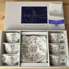 【新品】ミントン ハドンホール カップ＆ソーサー グリーン 6客セット 希少