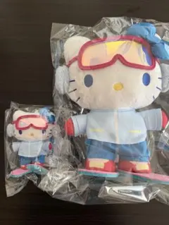 ハローキティ スキーウェア ぬいぐるみ 2体セット 安比高原限定