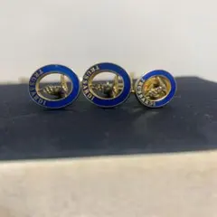 TRUSSARDI トラサルディ カフス タイピン3点セット ブルー ゴールド