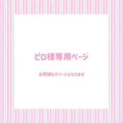 ピロ様専用ページ②
