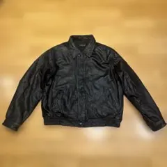 90s NorthCrest ラムレザーブルゾン ブラックL