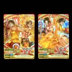 ワンピーベリーマッチダブル GR ルフィ エース 2枚セット - メルカリ