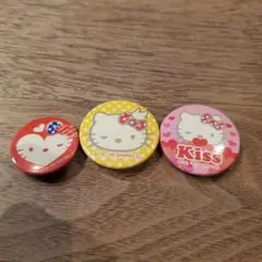 キティ レトロ 缶バッジ