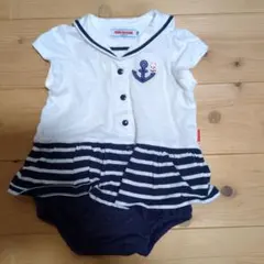 ミキハウス セーラー襟ロンパース 70cm
