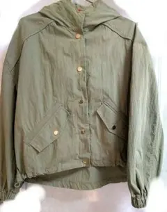 ZARA フード付きショートジャケット カーキ　ザラ　XS