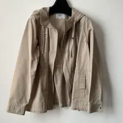 23区【洗える】ライトタッサー フーデットブルゾン ベージュ 38