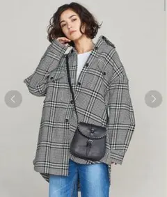 ユナイテッドアローズ　BY チェック＆ハウンドトゥース ビッグシャツ　ジャケット